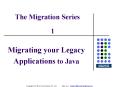 Migrating your Legacy Applications to Java