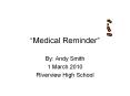 Medical Reminder IA PowerPoint Presentation