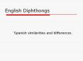 Diphthongs in English