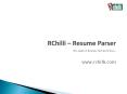 Rchilli Cv parsing - Hr Software for Resume Parsing