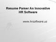 Human Resource Management Software, Resume Extraction Software, Recruitment Database software