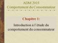 Comportement du Consommateur 1 - Introduction