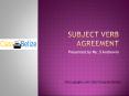 Subject-Verb Agreement