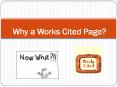 Why Works Cited?