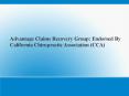 Advantage Claims Recovery Group: Endorsed By California Chiropractic Association (CCA)