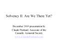SOLVENCY II NEWS