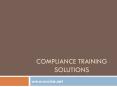 Compliance Training Solutions