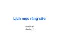 Lịch Mọc Răng Sữa