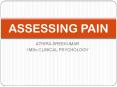 HEALTH PSYCHOLOGY- ASSESSING PAIN - ATHIRA