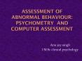 PSYCHOPATHOLOGY- PSYCHOMETRY - ANU