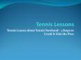 Tennis Lessons