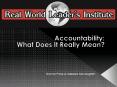 Accountability:  Does It Make You Cringe?