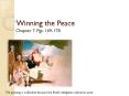 Winning the Peace