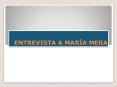 Entrevista a María Mera