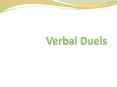 Verbal Duela