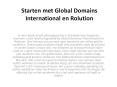 Starten met Global Domains International en Rolution