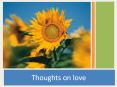 Thoughts of Love By Samina Nazim