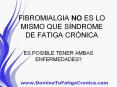 Fibromialgia No es Sindrome de Fatiga Cronica
