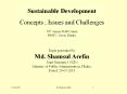 Sustainable Development ; Issues and challenges