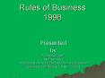 The Rules of Business , Bangladesh