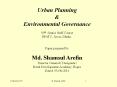 Urban Planning & Environmental Governance ppt