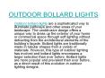 Outdoor Bollard Lights