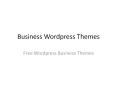 Business Wordpress Themes