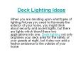 Deck lighting ideas