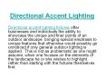 Directional accent lighting