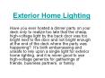 Exterior home lighting