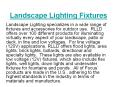 Landscape Lighting Fixtures