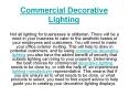 Commercial Decorative Lighting