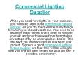 Commercial Lighting Suppliers
