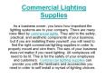 Commercial Lighting Supplies