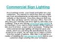 Commercial Sign Lighting