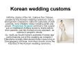 Korean wedding customs