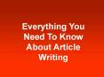 Article Marketing Success: Unleash the Secret of Article Writing