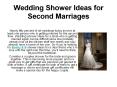 Wedding Shower Ideas for Second Marriages