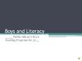 Boys Literacy