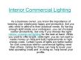Interior Commercial Lighting