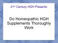 Do Homeopathic HGH Supplements Thoroughly Work