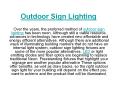 Outdoor Sign Lighting
