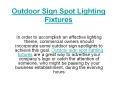 Outdoor Sign Spot Lighting Fixtures