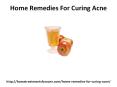 Home Remedies For Curing Acne