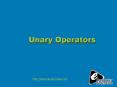 Computer Notes - Unary Operators