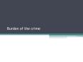 Burden of the crime