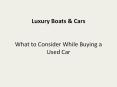 Buying a Used Car