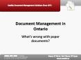 Document Management in Ontario: What’s wrong with paper documents?