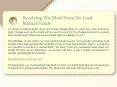 Receiving The Most From No Load Mutual Funds