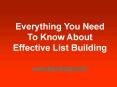 Email List Building Secrets - Everything You Need To Know About How To Build A List Fast